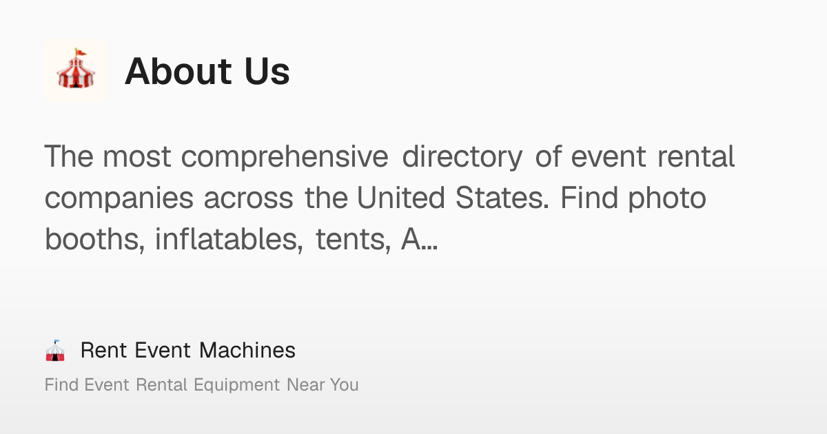 About Us – Rent Event Machines